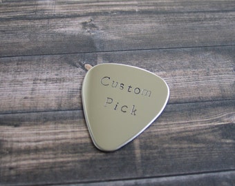 Personalized Guitar Pick, Hand Stamped Guitar Pick, Mens Guitar Pick, Customized Guitar Pick, Engraved Guitar Pick, Custom Guitar Pick