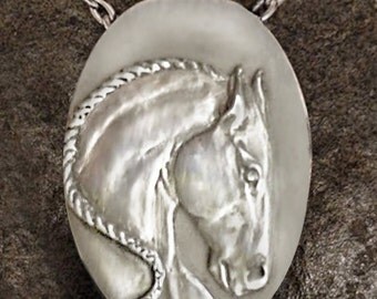 Lusitano Horse Pendant in pewter