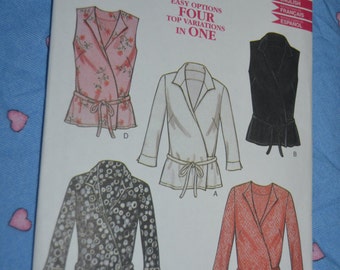 New Look 6070 Womens Tops Sewing Pattern - UNCUT - Sizes 6 - 16