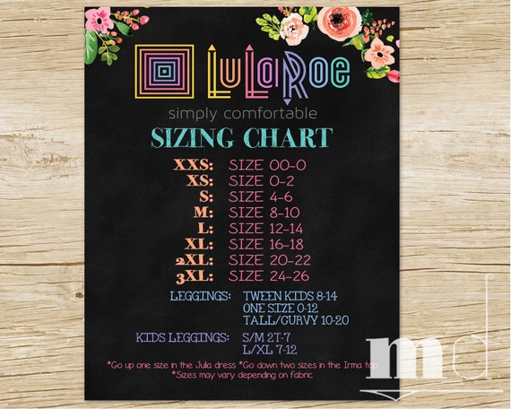 Lularoe L Xl Size Chart