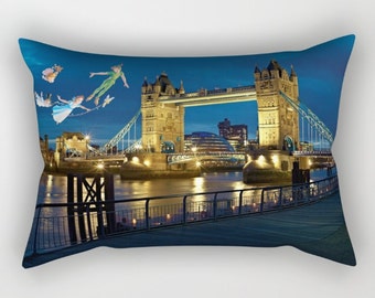 Peter Pan Pillow, Peter Pan, Wendy, Michael and John Pillow, Peter Pan Rectangular Cushion with Insert