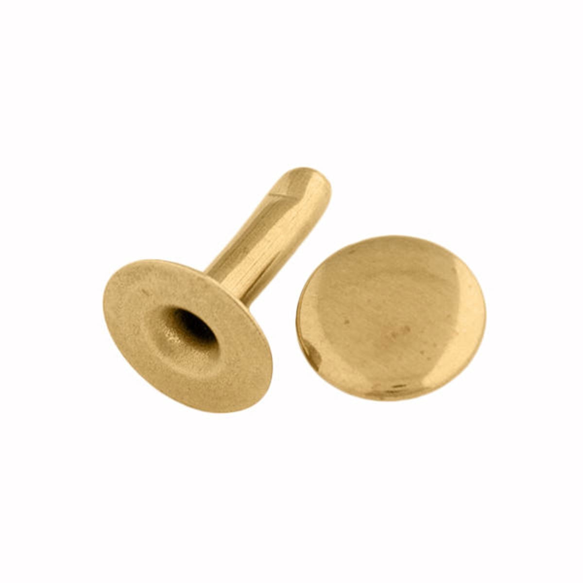 Solid Brass Double Cap Rivets 100 Pack Medium 138111