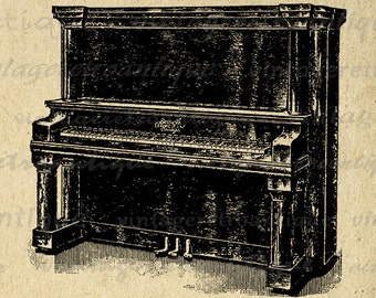 Printable Piano Digital Image Antique by VintageRetroAntique