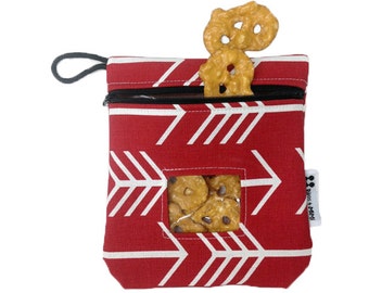 Red Arrow Reusable Snack Bag or Carrying Pouch- Ready to Ship