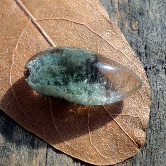 Garden in Spring Natural Crystal Quartz with mossy Inclusions