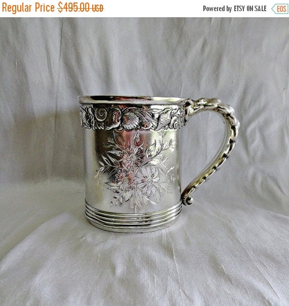 Victorian Gorham Sterling Silver Cup Mug 1891 by SilverFoxAntiques