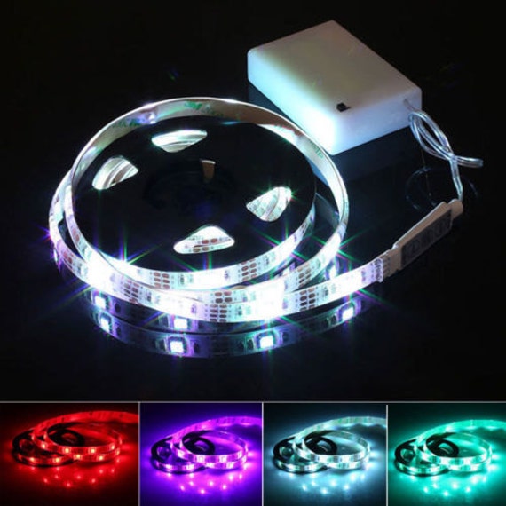 Battery Operated RGB LED Strip Light Kit 20 inches AA