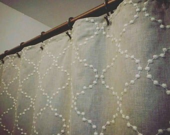 Custom Shower Curtain, Fabric Shower Curtain, You provide the fabric of your choice! ALso can make matching roman shade or valance