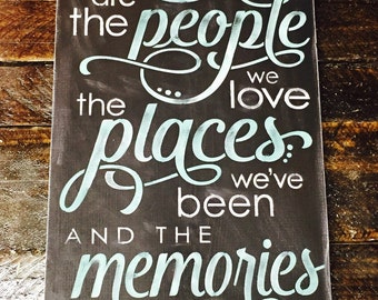 Best Things in Life People We Love Wood Sign Inspirational