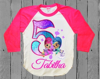 Shimmer and Shine Birthday Shirt