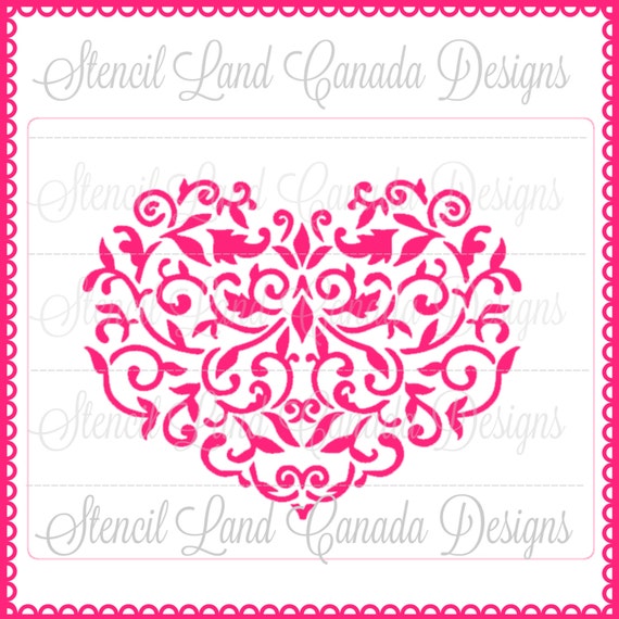 cake stencil heart Valentine romantic Love cake decorating