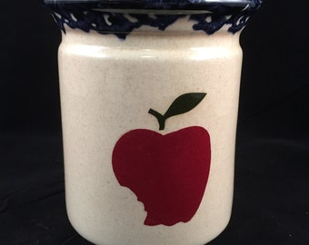 Ceramic Apple Utensil Holder/Caddy, Utensil Holder, Ceramic Apple Utensil Holder