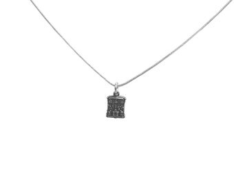 Alpha Epsilon Phi Hand Made Sterling Silver Crest Charm With Chain