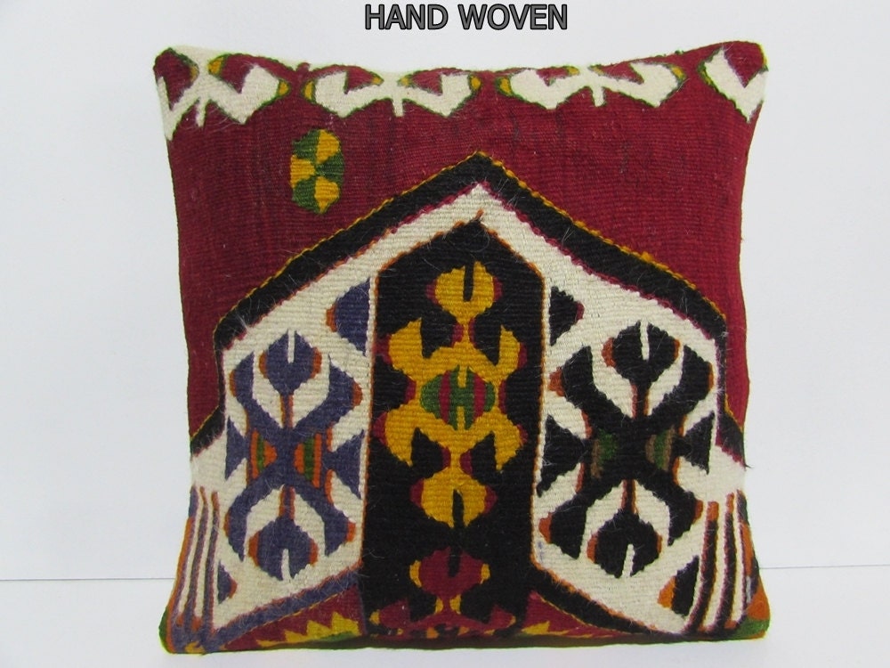 retro pillow cover 18x18 floor pillow embroidered pillow case