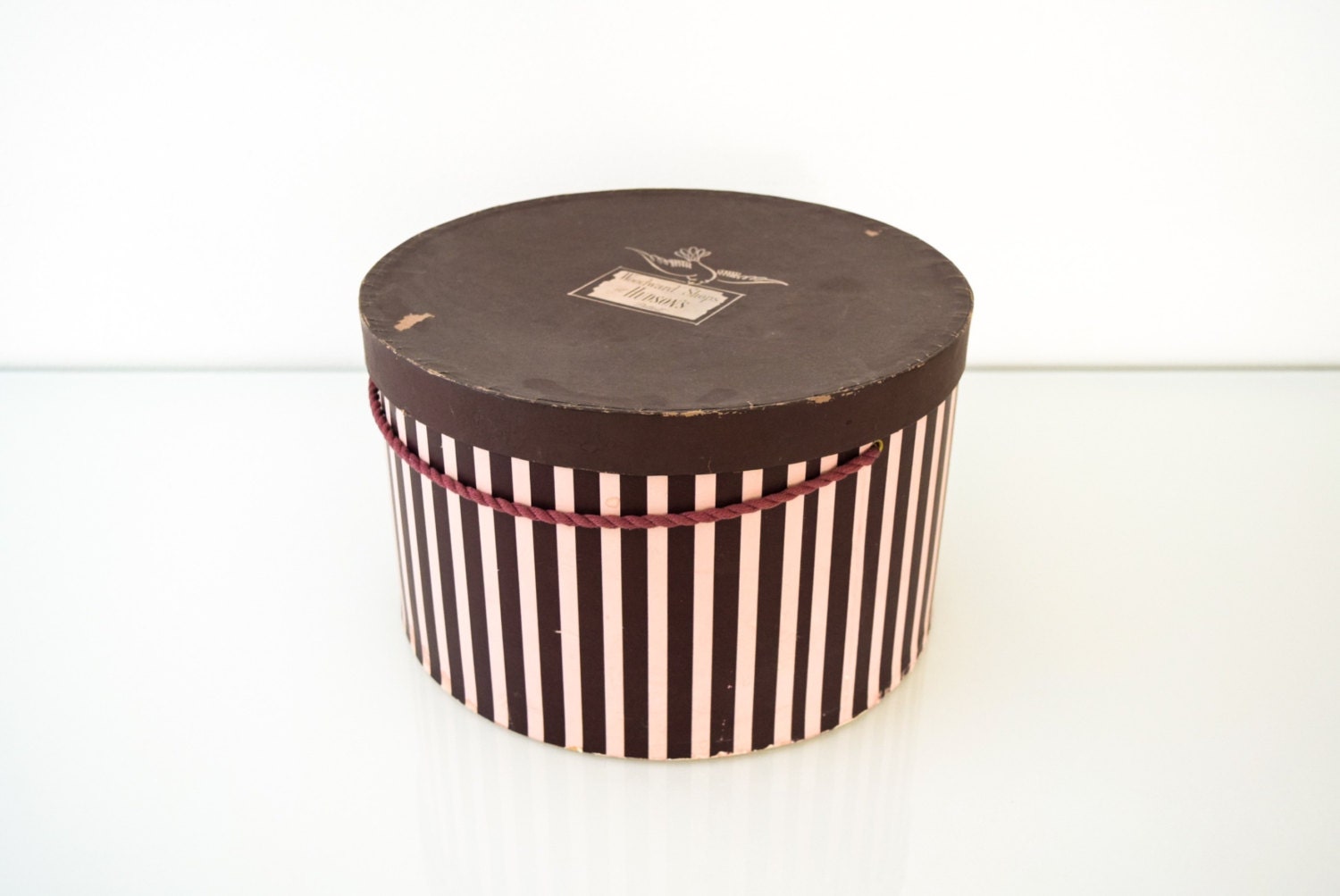 hat box paper hat box hat storage box vintage pink and