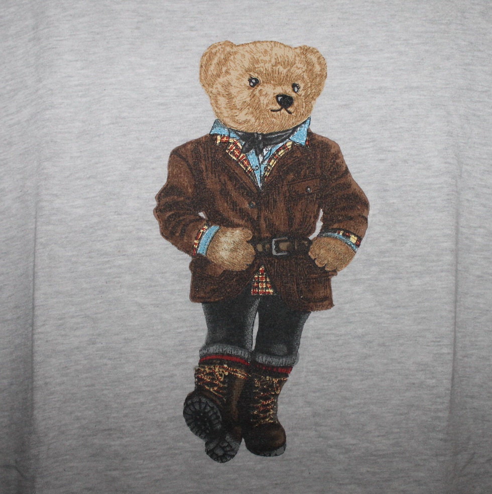 Vintage Polo Bear Ralph Lauren T-Shirt Ski Stadium Sportsman