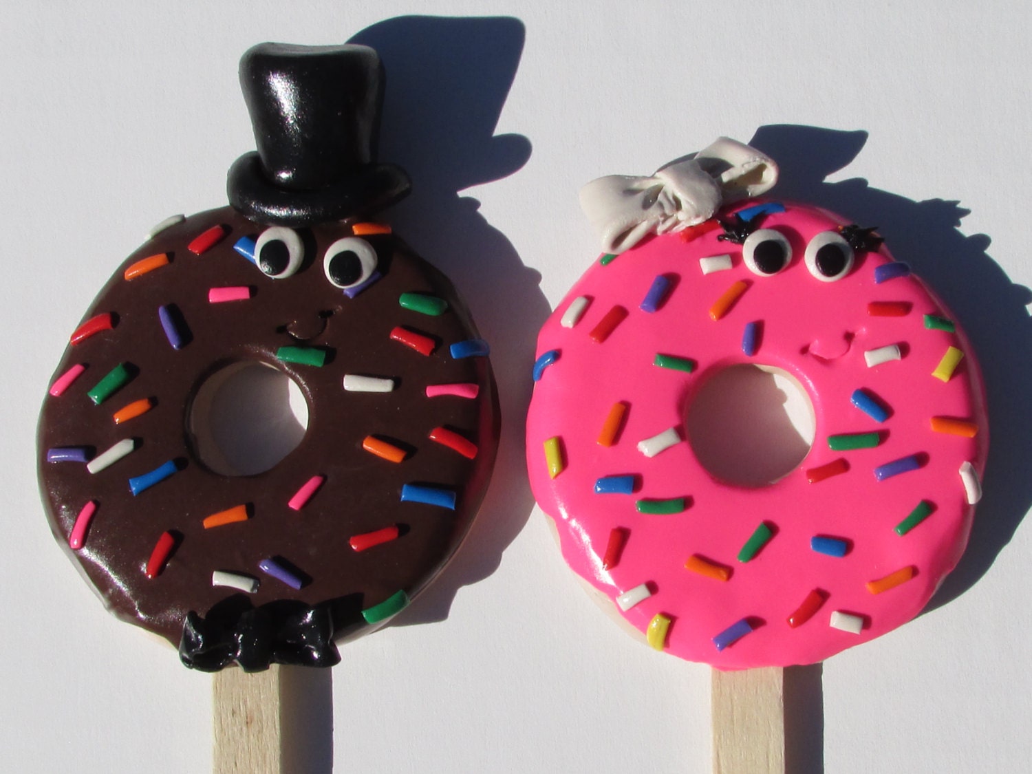 Doughnut Bride &amp; Groom Wedding Cake Topper Doughnut Wedding