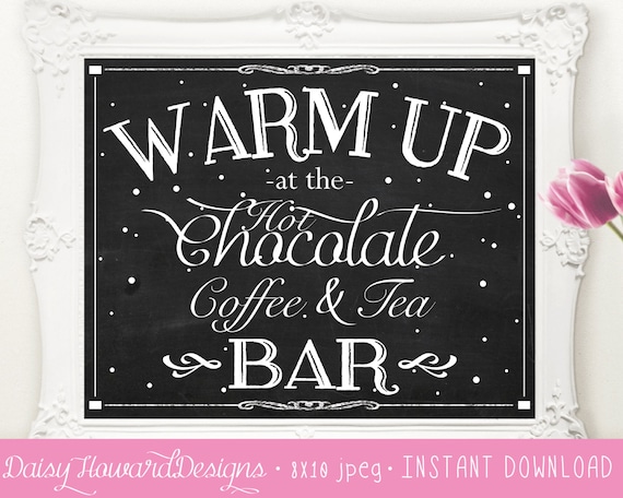 Items similar to INSTANT DOWNLOAD Printable Hot Chocolate, Coffee, and ...