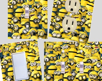 Minions Light switch cover wall plates Kids room decor