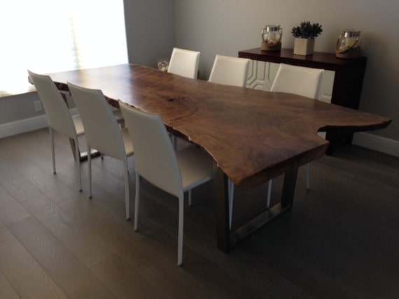 Contemporary Wood Slab DINING Room TABLES Live Edge