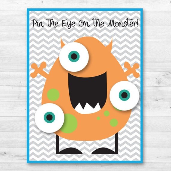 Pin The Eye On The Monster Party Game