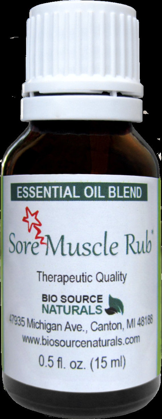 Sore Muscle Rub ™ Essential Oil Blend Aromatherapy 0.5 fl oz