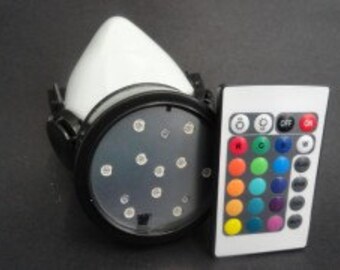 Single White LED Respirator with Remote 22 different colors and mode