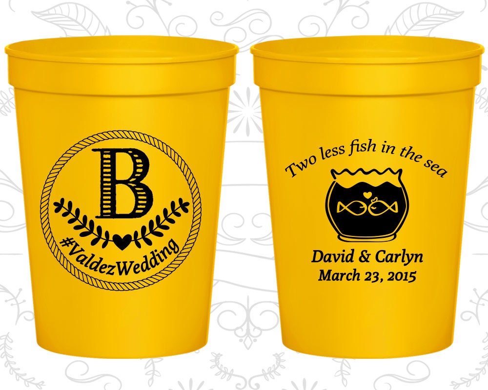 Monogrammed Plastic Cups Monogram Cups Monogram Wedding