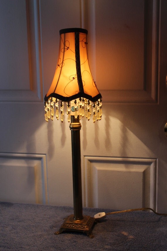 Vintage Solid Brass Electric Candle Stick Gold by QUEENIESECLECTIC