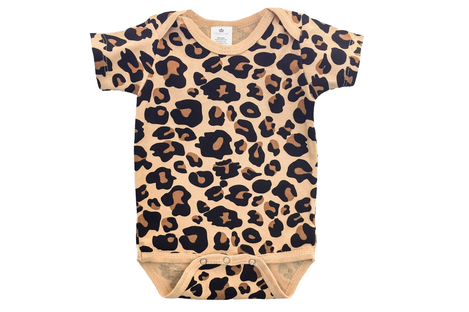 Leopard Print Baby Onesie: Tan Leopard Print by VisionLine on Etsy