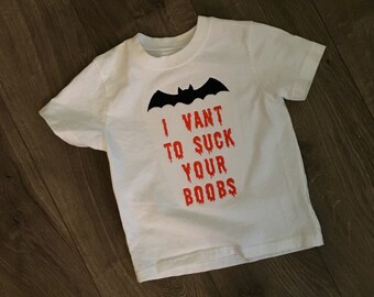 I vant to suck your boobs, halloween breastfeeding baby onesie/shirt