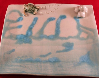 Pottery Sea Turtle Hatchling Plate