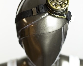 Items similar to Leather, brass and bronze monogoggle no.5 on Etsy