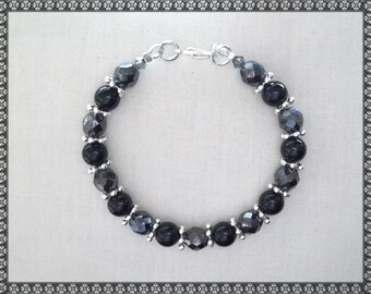 Items similar to Stunning Black Swarovski Crystal Bracelet on Etsy
