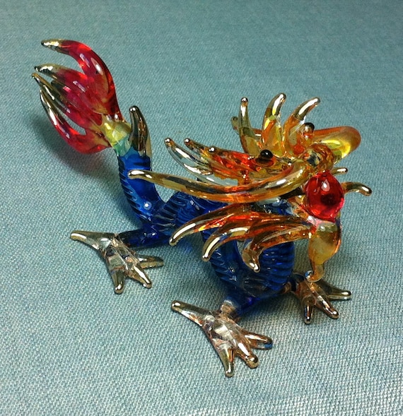 small glass dragon figurines