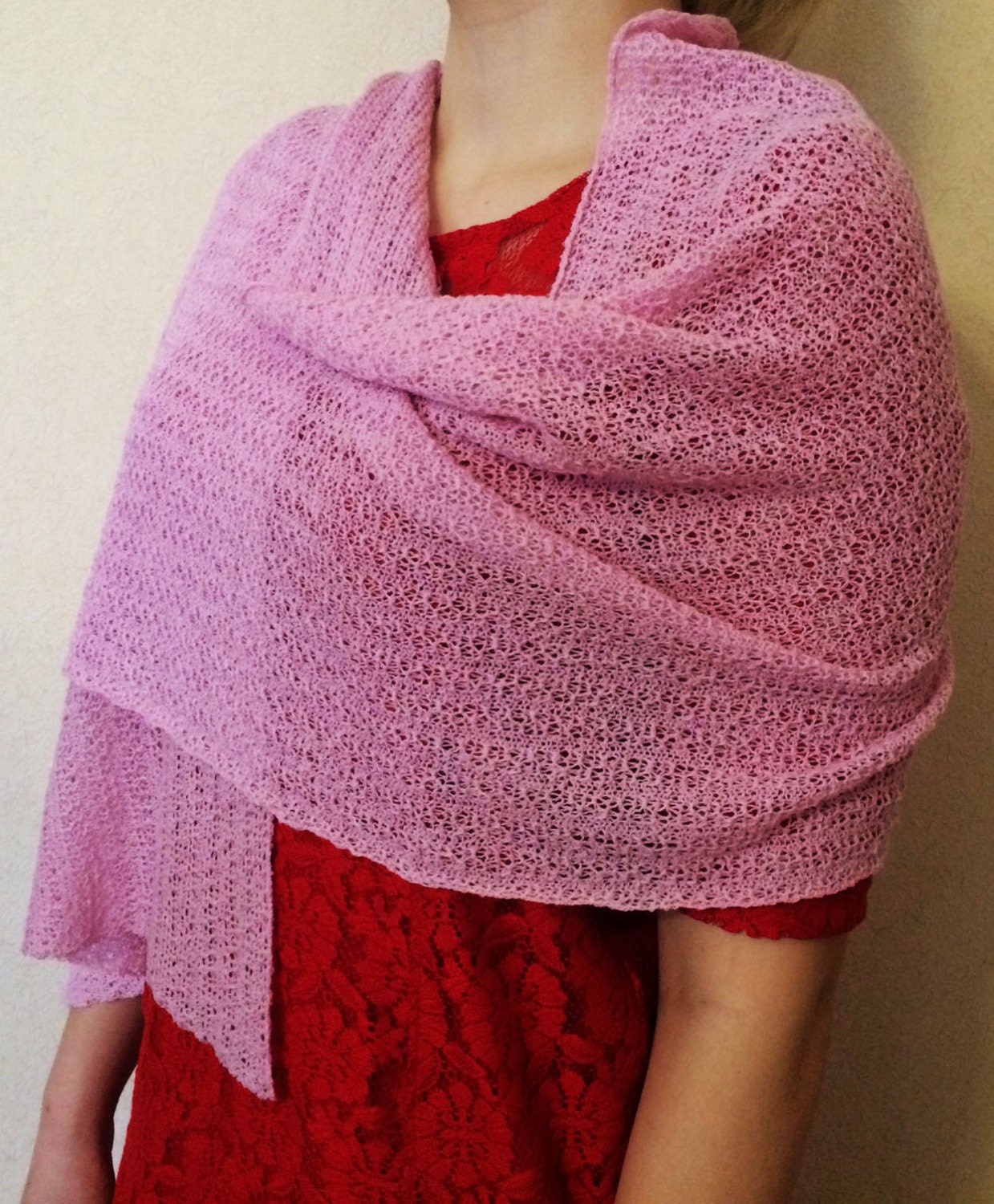 pale pink shawl wrap