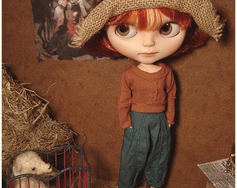 Blythe clothes | Blythe pants | Fandango Sarouel Pants | Prussian Blue | Blythe outfit | Zouave pants | custom Blythe | Little Bohemians