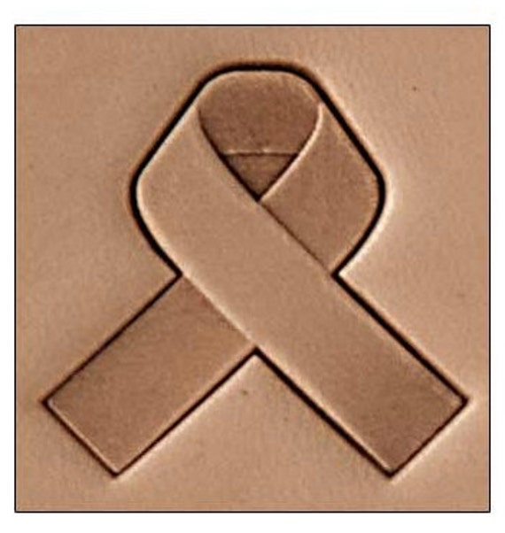 Cancer Awareness Ribbon 1 Inch Leather Stamp Tool 25.4