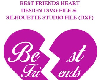 Download Best friends heart svg | Etsy