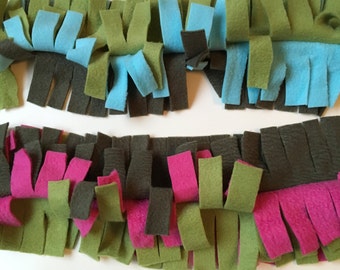 Sugar Glider Jungle Vine - Sugar Bear Cage Accessories - Green Fleece Swing in Pink or Blue