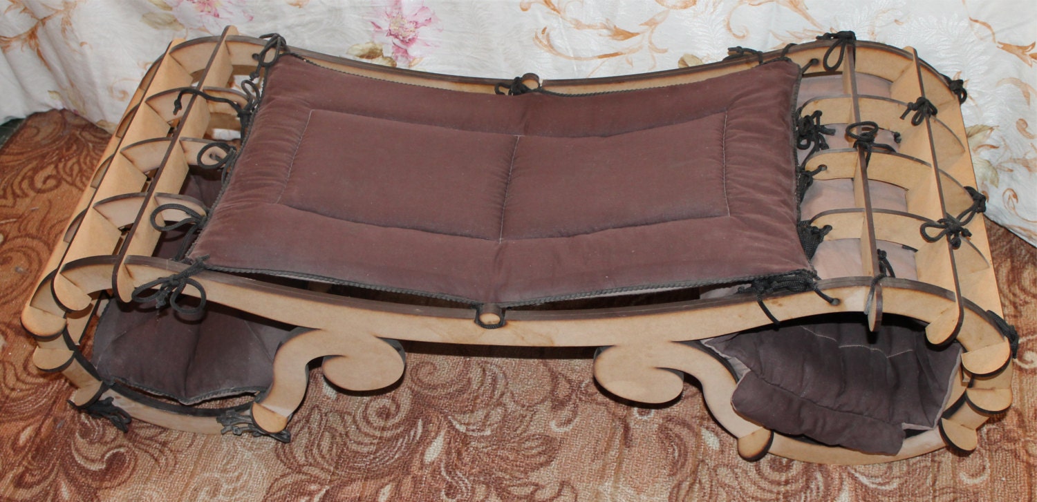 Bed for cats cat bed cat tree felt cat bed Pet by artWoodworking