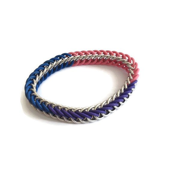 Bisexual Pride Bracelet Bi Pride Flag Colour Stretchy