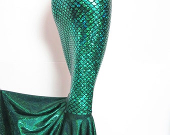 Green Mermaid scale skirt Stretch Costume Party ZanzaDesignsClothing