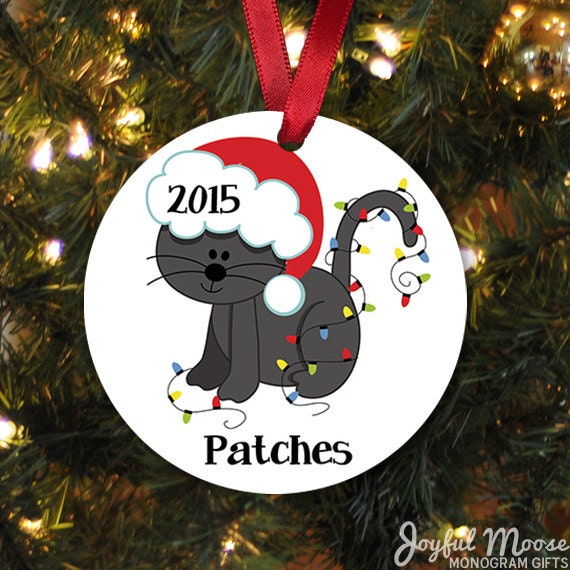 cat christmas ornament personalized christmas by joyfulmoose cat christmas ornament personalized christmas by joyfulmoose