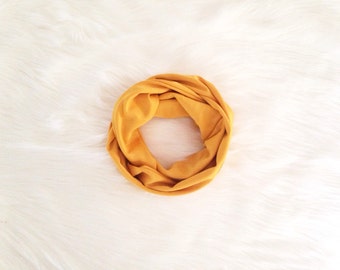 Baby Toddler Child Infinity Scarf - Mustard Yellow - READY TO SHIP