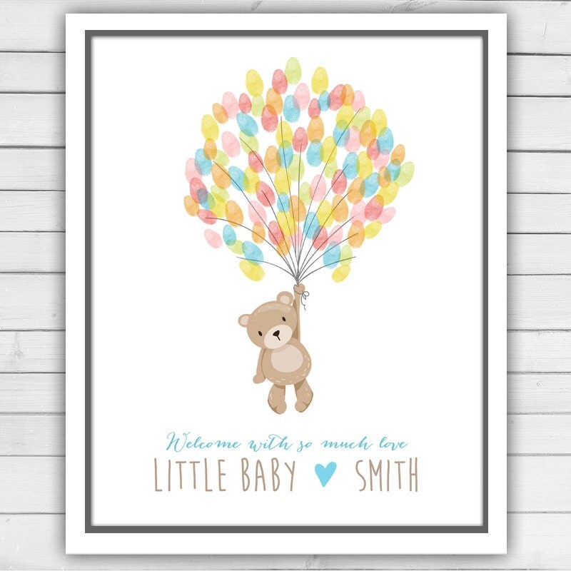 Bear Baby Shower Guest Book Printable