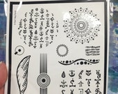 IN STOCK!!! -- Cling Mount PTP Elements - Red Rubber Stamps -- Cling Pictograph Set