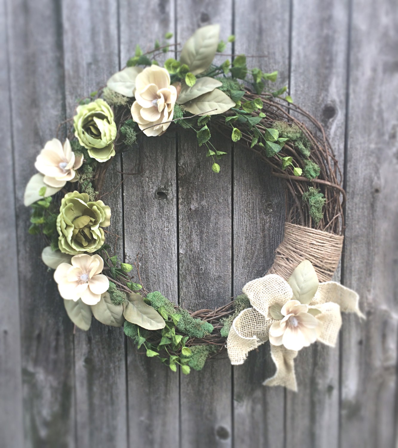 All year round wreaths Wall decor Rustic wreath home