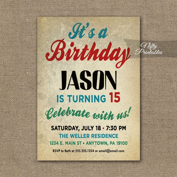 Teen Birthday Invites 100