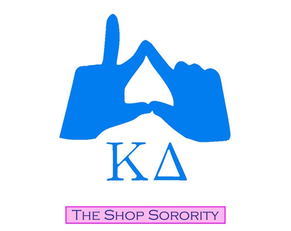 Kappa Delta Hand Sign Sorority Decals By Theshopsorority